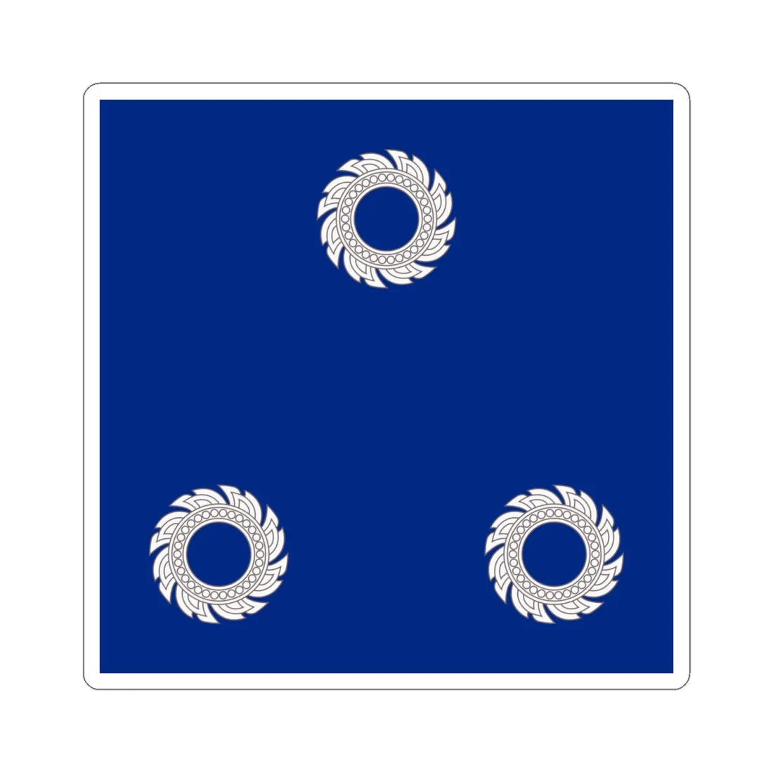 Flag Thai Vice Admiral (Thailand) STICKER Vinyl Kiss-Cut Decal 4 Inch White - The Sticker Space