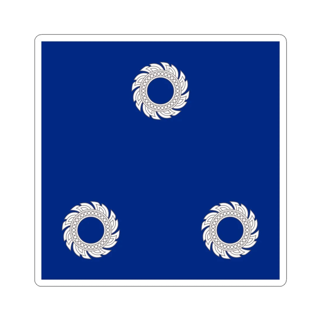 Flag Thai Vice Admiral (Thailand) STICKER Vinyl Kiss-Cut Decal 6 Inch White - The Sticker Space