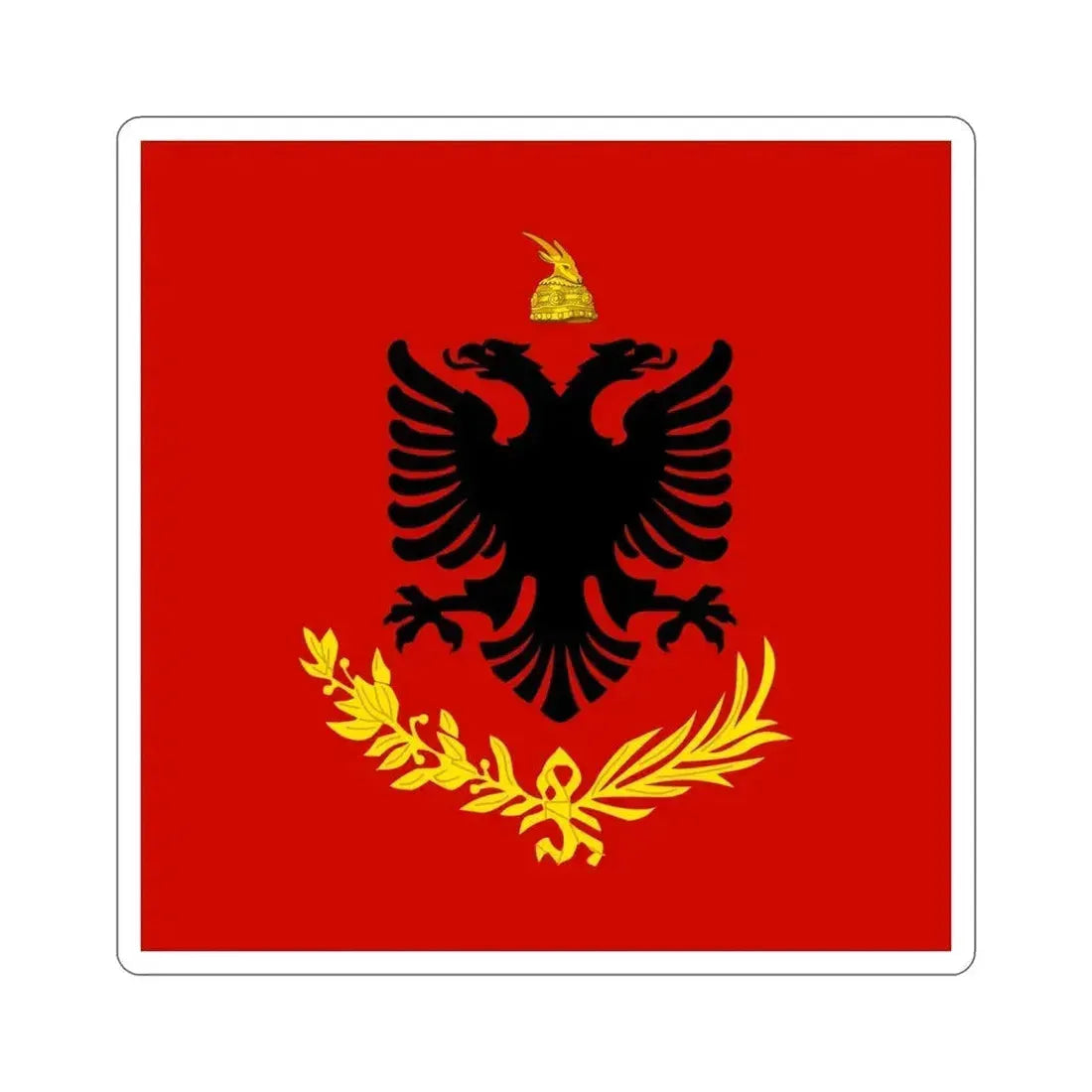 Flag variation of the Albanian Royal Army STICKER Vinyl Die-Cut Decal 6 Inch - The Sticker Space