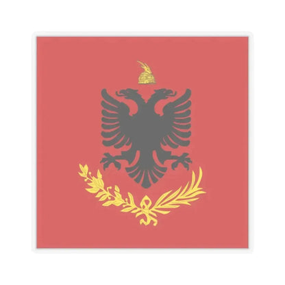 Flag variation of the Albanian Royal Army - STICKER Vinyl Kiss-Cut Decal 2 Inch Transparent - The Sticker Space