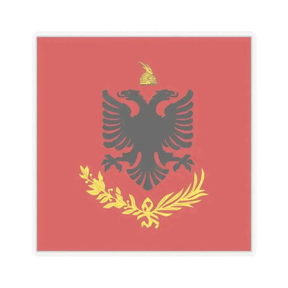 Flag variation of the Albanian Royal Army - STICKER Vinyl Kiss-Cut Decal 3 Inch Transparent - The Sticker Space