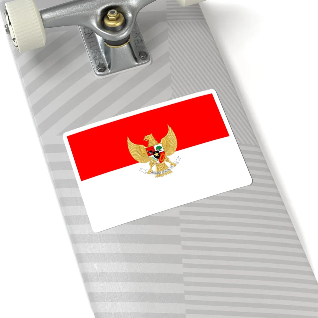 Flag with coat of arms of Indonesia (Indonesia) STICKER Vinyl Kiss-Cut Decal - The Sticker Space