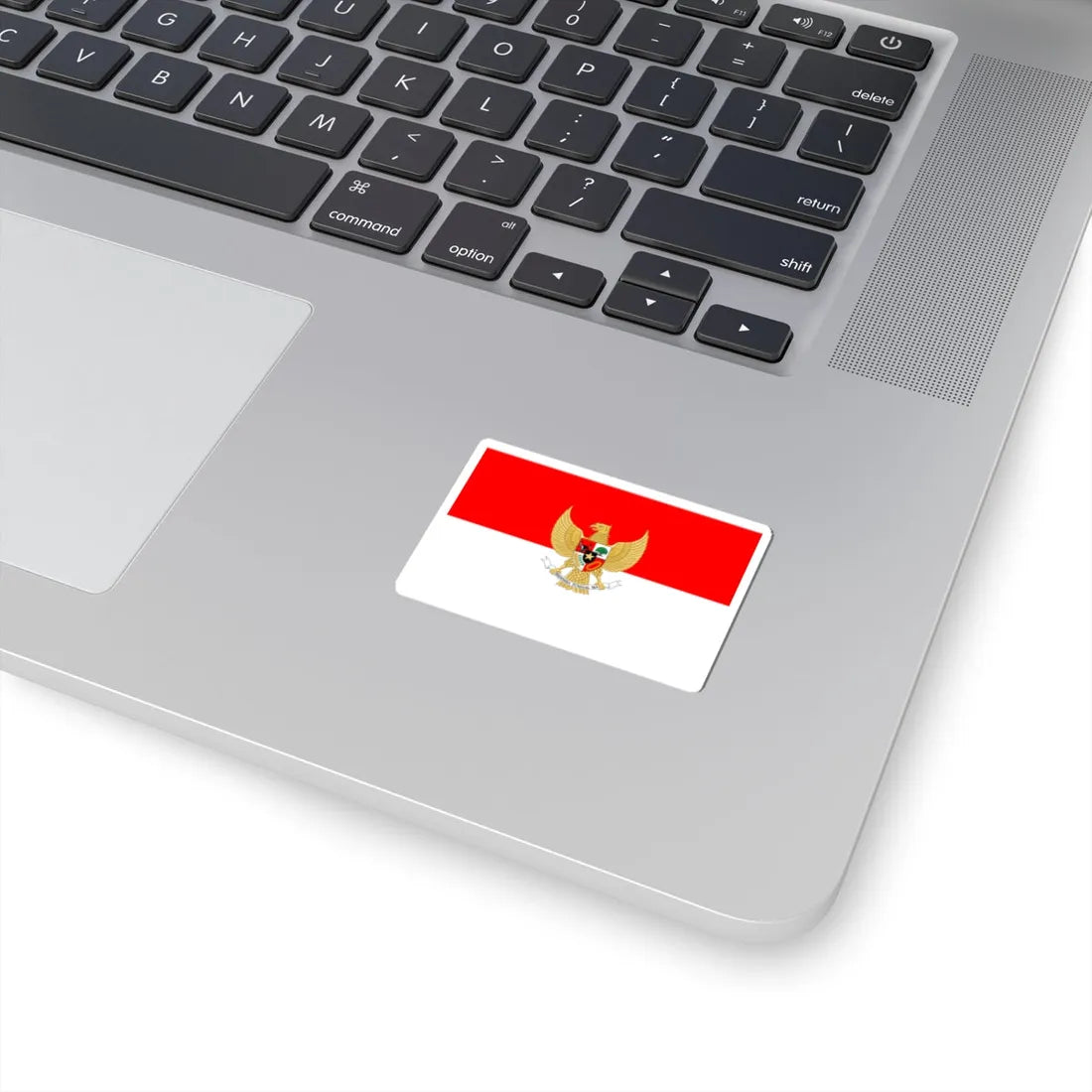 Flag with coat of arms of Indonesia (Indonesia) STICKER Vinyl Kiss-Cut Decal - The Sticker Space