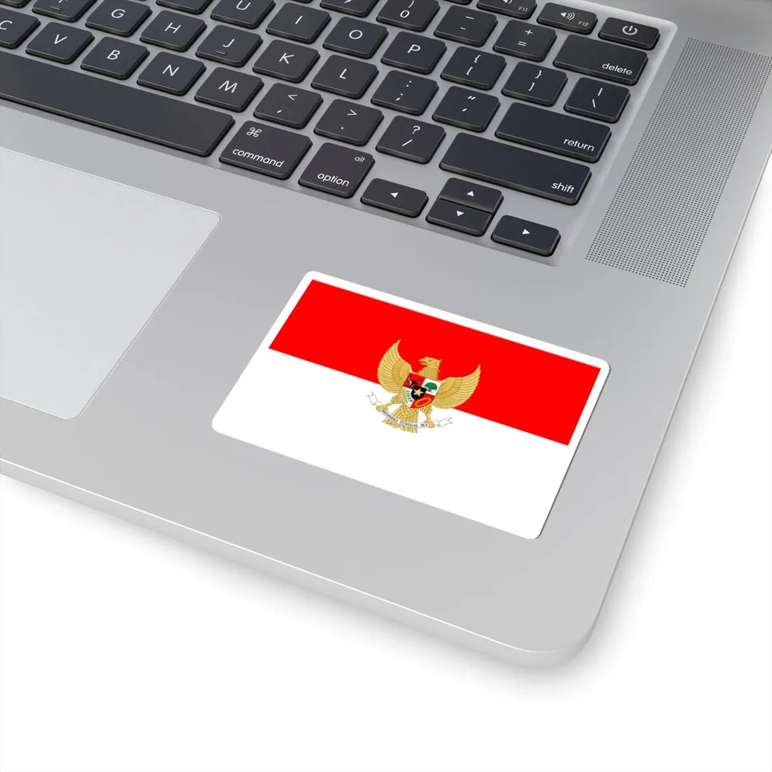 Flag with coat of arms of Indonesia (Indonesia) STICKER Vinyl Kiss-Cut Decal - The Sticker Space