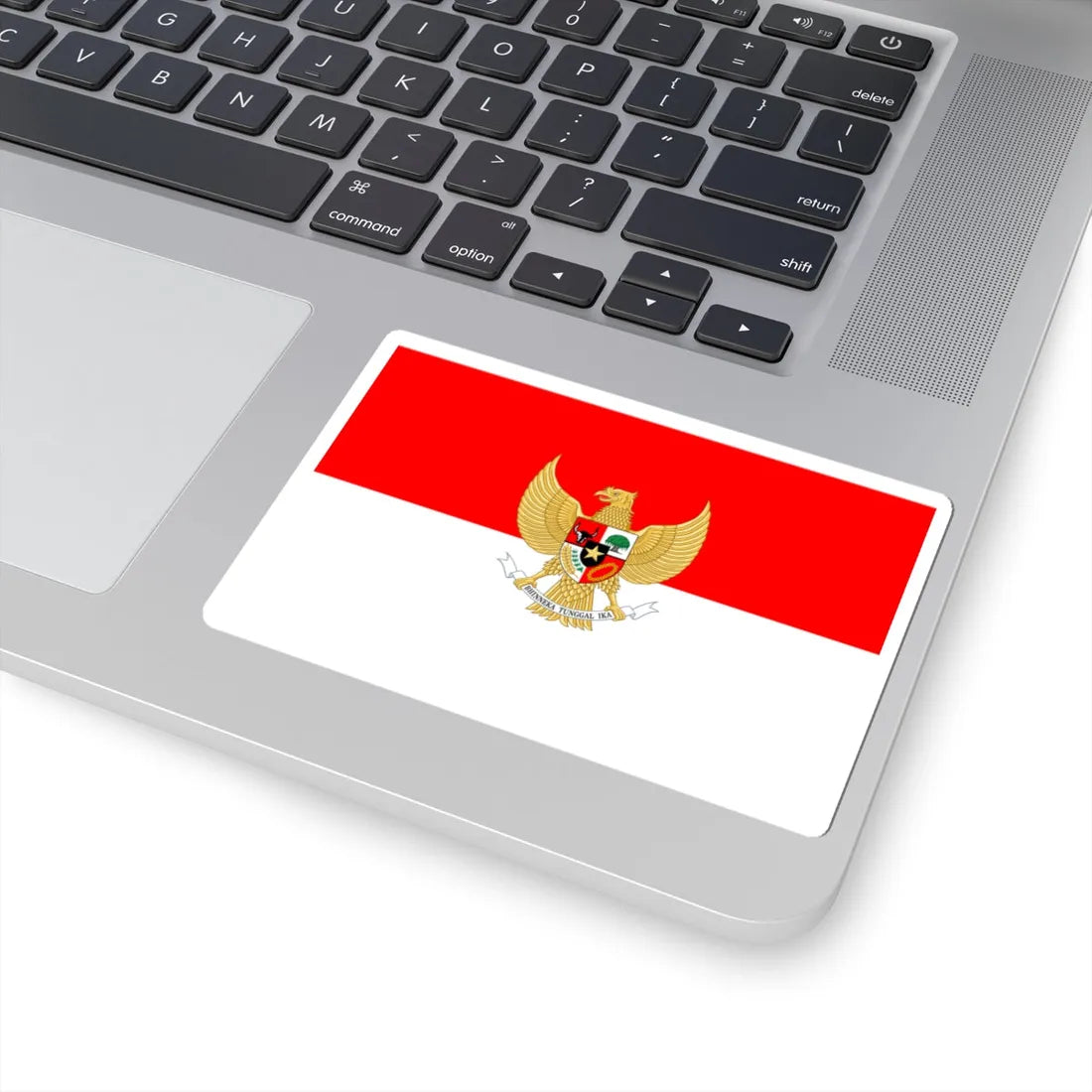 Flag with coat of arms of Indonesia (Indonesia) STICKER Vinyl Kiss-Cut Decal - The Sticker Space
