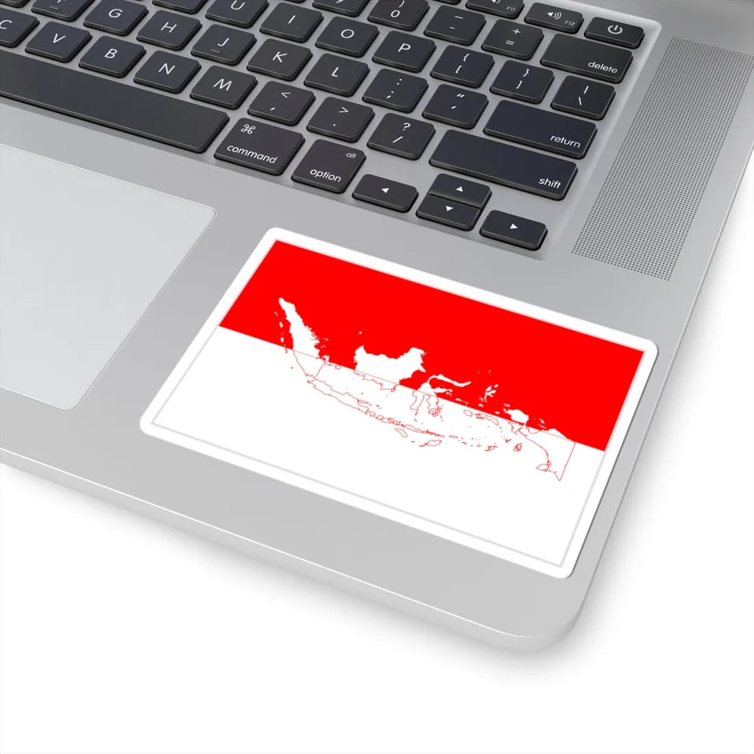 Flag with map of Indonesia (Indonesia) STICKER Vinyl Kiss-Cut Decal - The Sticker Space