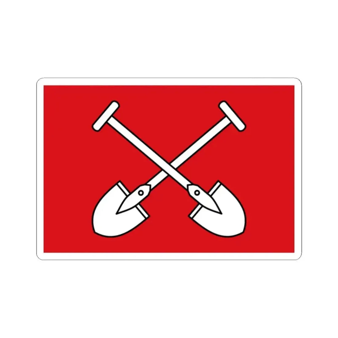 Flagge Buetgenbach (Belgium) STICKER Vinyl Kiss-Cut Decal 2 Inch White - The Sticker Space