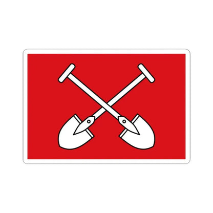 Flagge Buetgenbach (Belgium) STICKER Vinyl Kiss-Cut Decal 2 Inch White - The Sticker Space