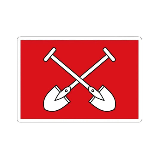 Flagge Buetgenbach (Belgium) STICKER Vinyl Kiss-Cut Decal 2 Inch White - The Sticker Space