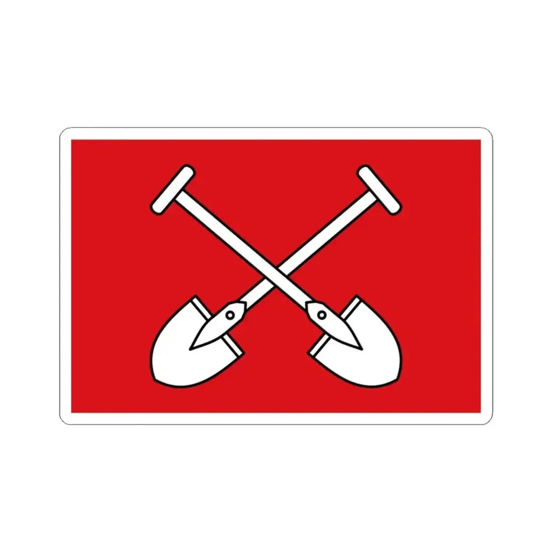 Flagge Buetgenbach (Belgium) STICKER Vinyl Kiss-Cut Decal 3 Inch White - The Sticker Space