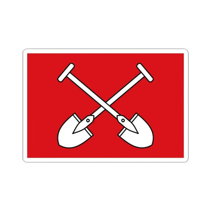 Flagge Buetgenbach (Belgium) STICKER Vinyl Kiss-Cut Decal 3 Inch White - The Sticker Space