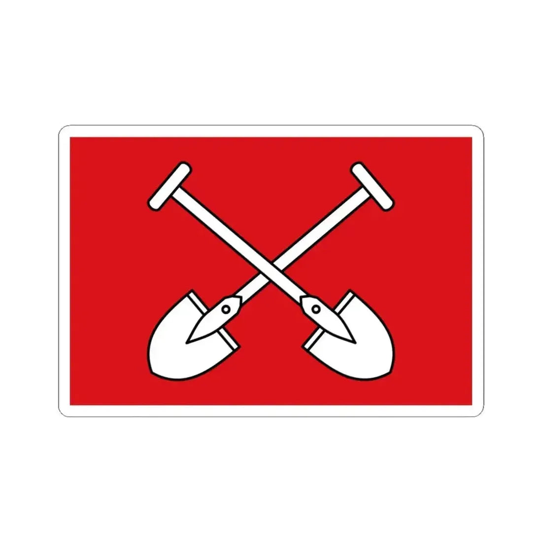 Flagge Buetgenbach (Belgium) STICKER Vinyl Kiss-Cut Decal 4 Inch White - The Sticker Space