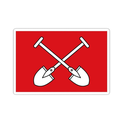 Flagge Buetgenbach (Belgium) STICKER Vinyl Kiss-Cut Decal 4 Inch White - The Sticker Space