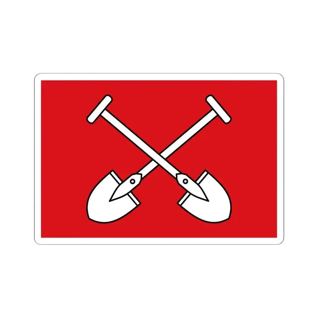 Flagge Buetgenbach (Belgium) STICKER Vinyl Kiss-Cut Decal 6 Inch White - The Sticker Space