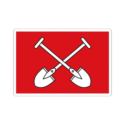 Flagge Buetgenbach (Belgium) STICKER Vinyl Kiss-Cut Decal 6 Inch White - The Sticker Space