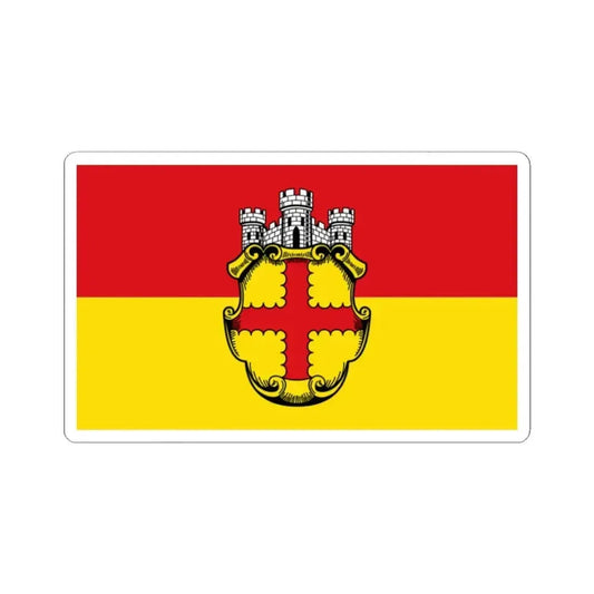 Flagge Eupen 2 (Belgium) STICKER Vinyl Kiss-Cut Decal 2 Inch White - The Sticker Space