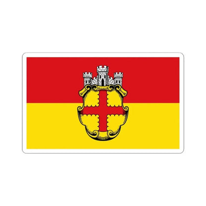 Flagge Eupen 2 (Belgium) STICKER Vinyl Kiss-Cut Decal 4 Inch White - The Sticker Space