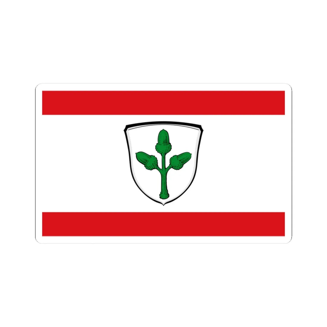 Flagge Frankenhausen Mühltal (Germany) STICKER Vinyl Kiss-Cut Decal 3 Inch White - The Sticker Space