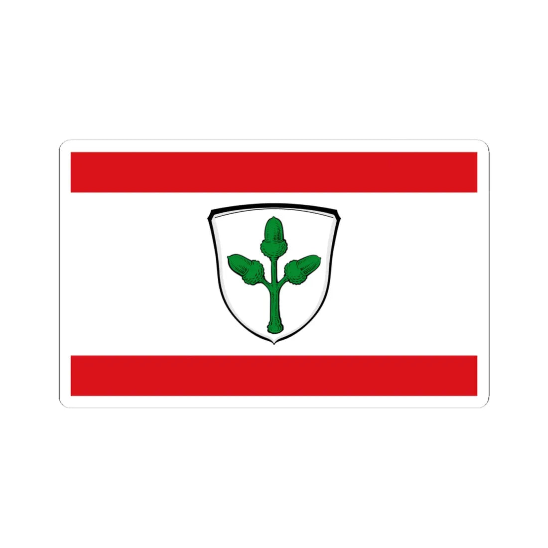 Flagge Frankenhausen Mühltal (Germany) STICKER Vinyl Kiss-Cut Decal 4 Inch White - The Sticker Space