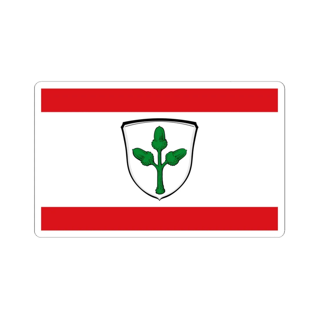 Flagge Frankenhausen Mühltal (Germany) STICKER Vinyl Kiss-Cut Decal 6 Inch White - The Sticker Space