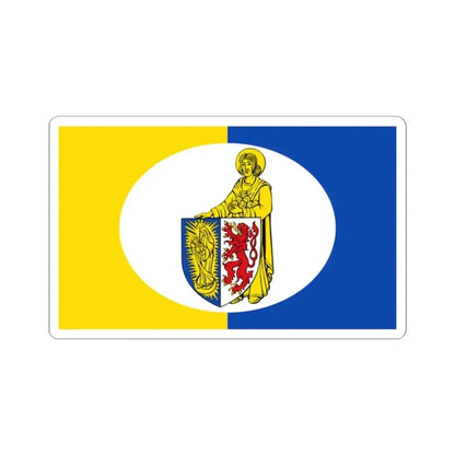 Flagge Lontzen (Belgium) STICKER Vinyl Kiss-Cut Decal 2 Inch White - The Sticker Space