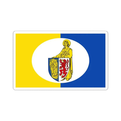 Flagge Lontzen (Belgium) STICKER Vinyl Kiss-Cut Decal 4 Inch White - The Sticker Space