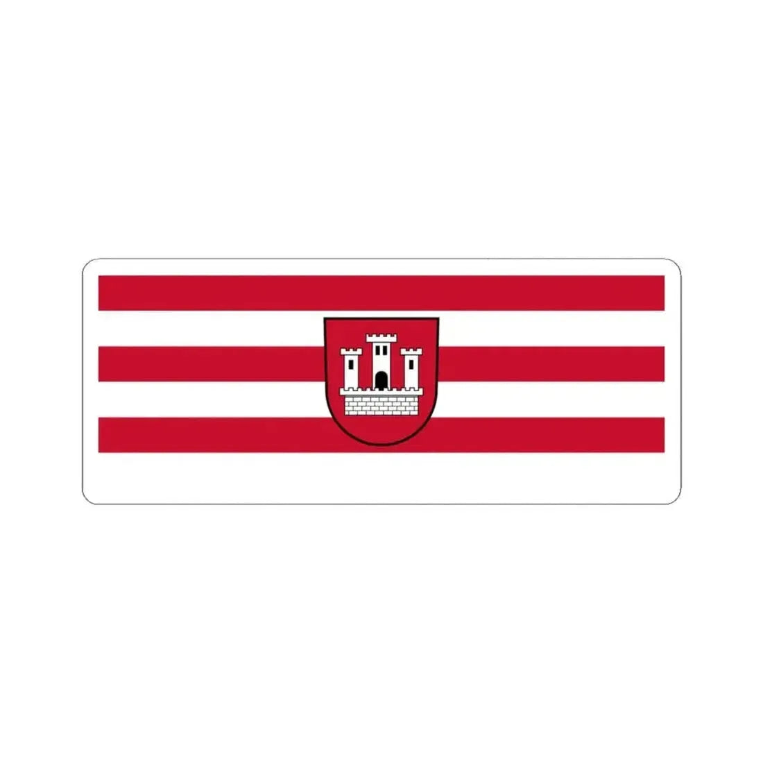 Flagge von Klosterneuburg (Austria) STICKER Vinyl Kiss-Cut Decal 4 Inch White - The Sticker Space