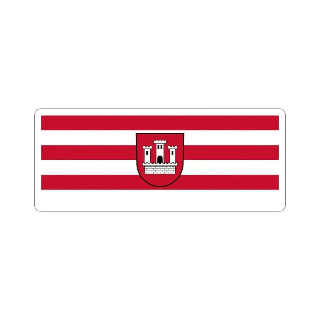 Flagge von Klosterneuburg (Austria) STICKER Vinyl Kiss-Cut Decal 6 Inch White - The Sticker Space