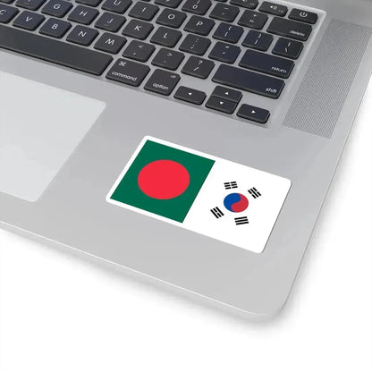 Flags of Bangladesh and South Korea 16-9 (Bangladesh) STICKER Vinyl Kiss-Cut Decal - The Sticker Space