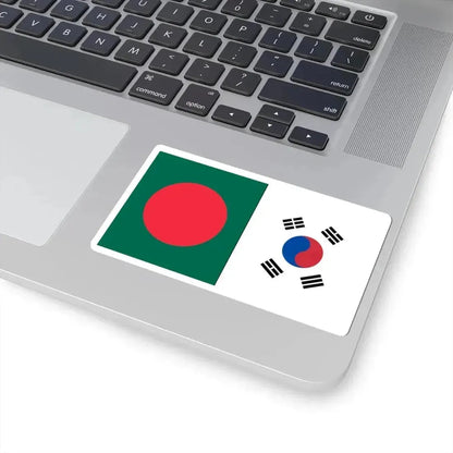 Flags of Bangladesh and South Korea 16-9 (Bangladesh) STICKER Vinyl Kiss-Cut Decal - The Sticker Space