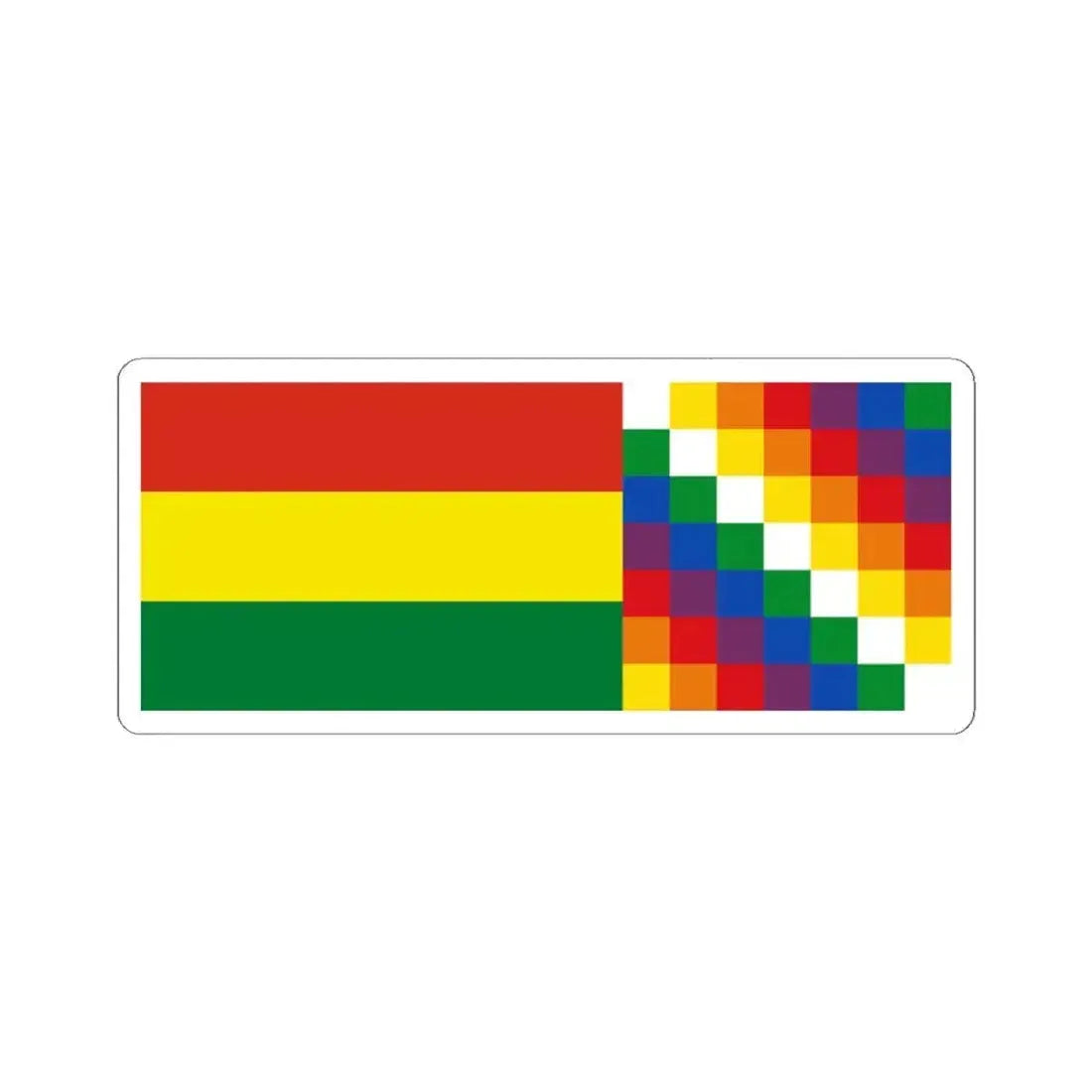 Flags of Bolivia (Bolivia) STICKER Vinyl Kiss-Cut Decal 3 Inch White - The Sticker Space