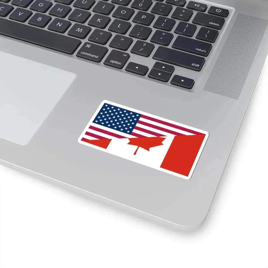 Flags of Canada and the United States (Canada) STICKER Vinyl Kiss-Cut Decal - The Sticker Space