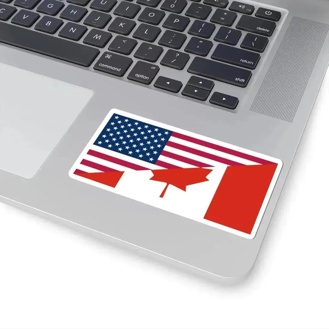 Flags of Canada and the United States (Canada) STICKER Vinyl Kiss-Cut Decal - The Sticker Space