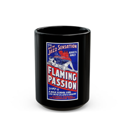 FLAMING PASSION 1923 Movie Poster - Black Coffee Mug-15oz-The Sticker Space