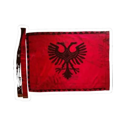 Flamuri i Batalionit Sulmues Ushtarak Erzeni (Albania) STICKER Vinyl Kiss-Cut Decal 3 Inch White - The Sticker Space
