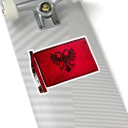Flamuri i Batalionit Sulmues Ushtarak Erzeni (Albania) STICKER Vinyl Kiss-Cut Decal - The Sticker Space