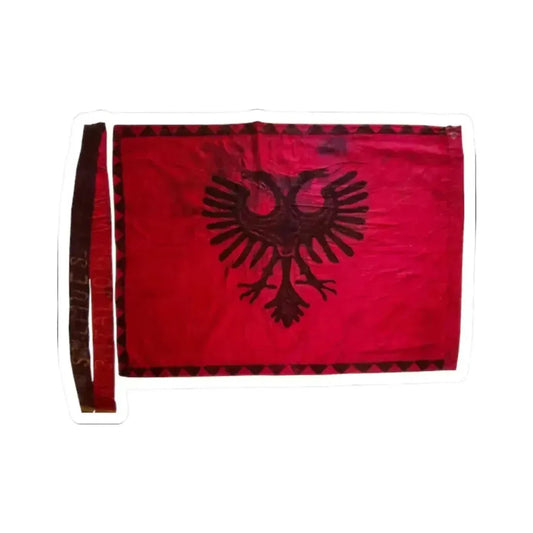 Flamuri i Batalionit Sulmues Ushtarak Vjosa (Albania) STICKER Vinyl Kiss-Cut Decal 2 Inch White - The Sticker Space