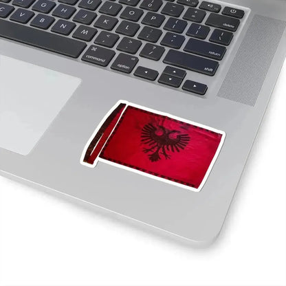 Flamuri i Batalionit Sulmues Ushtarak Vjosa (Albania) STICKER Vinyl Kiss-Cut Decal - The Sticker Space