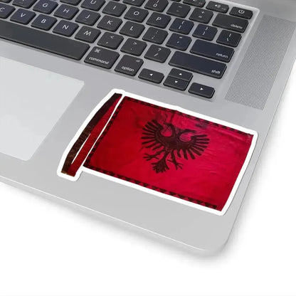 Flamuri i Batalionit Sulmues Ushtarak Vjosa (Albania) STICKER Vinyl Kiss-Cut Decal - The Sticker Space