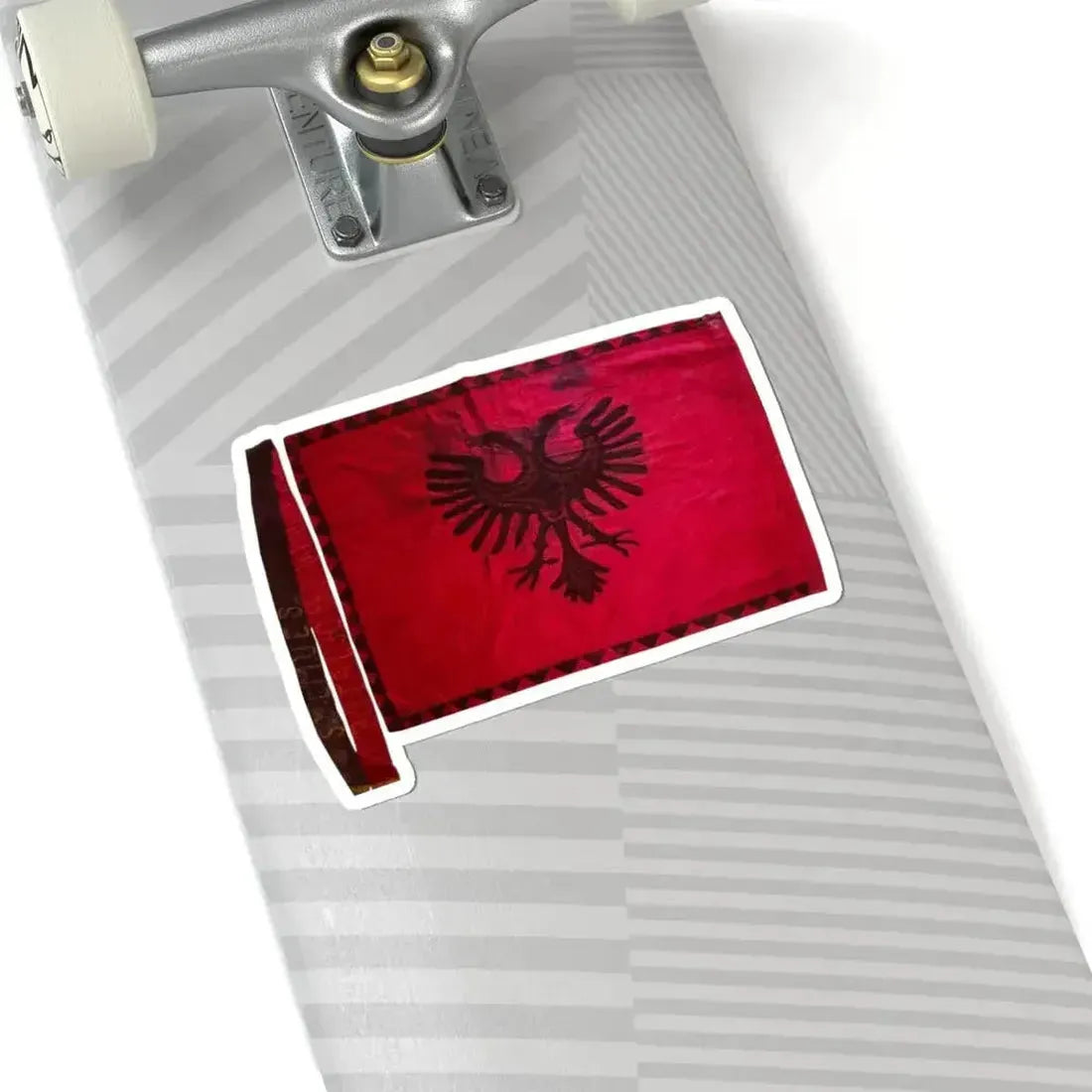 Flamuri i Batalionit Sulmues Ushtarak Vjosa (Albania) STICKER Vinyl Kiss-Cut Decal - The Sticker Space