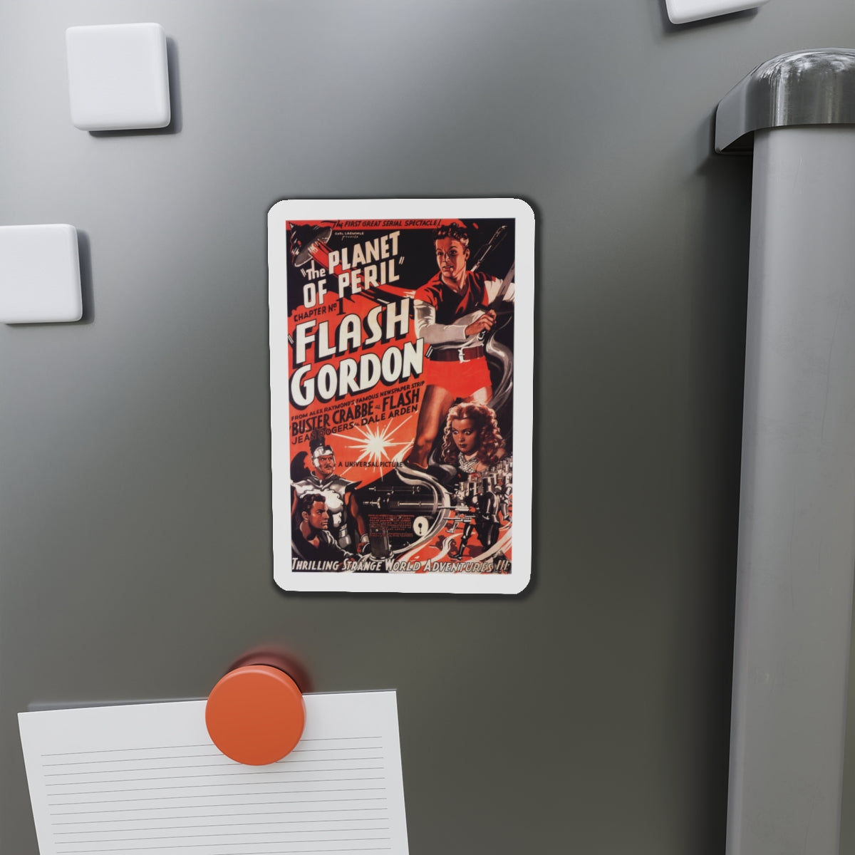 FLASH GORDON - THE PLANET OF PERIL 1936 Movie Poster - Die-Cut Magnet-The Sticker Space