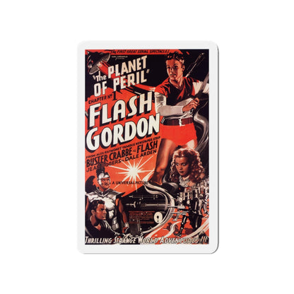 FLASH GORDON - THE PLANET OF PERIL 1936 Movie Poster - Die-Cut Magnet-4" x 4"-The Sticker Space