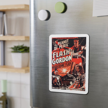 FLASH GORDON - THE PLANET OF PERIL 1936 Movie Poster - Die-Cut Magnet-The Sticker Space