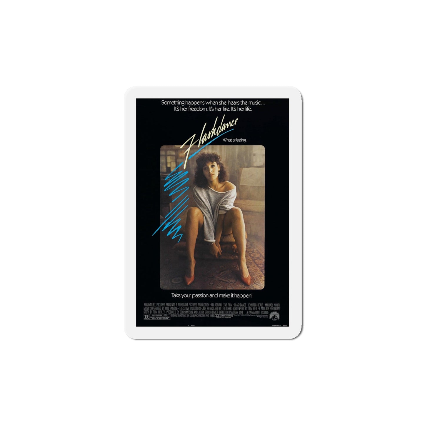 Flashdance 1983 Movie Poster Die-Cut Magnet-5" x 5"-The Sticker Space