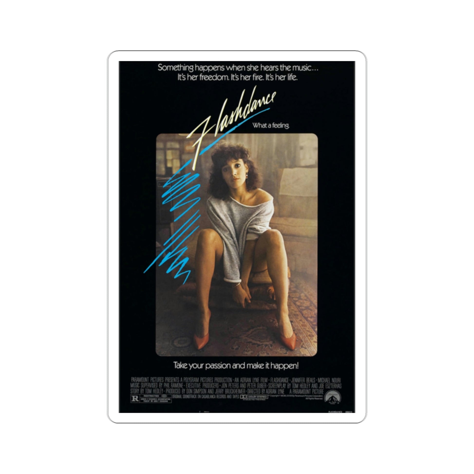 Flashdance 1983 Movie Poster STICKER Vinyl Die-Cut Decal-2 Inch-The Sticker Space