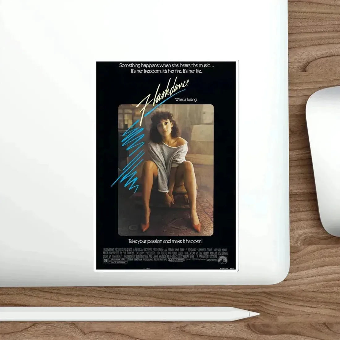 Flashdance 1983 Movie Poster STICKER Vinyl Die-Cut Decal - The Sticker Space