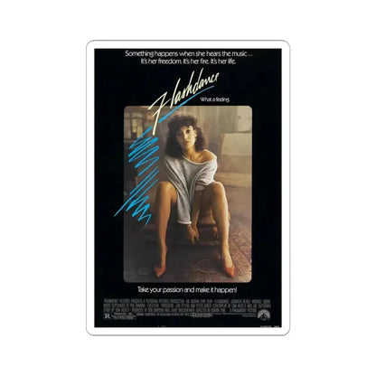 Flashdance 1983 Movie Poster - STICKER Vinyl Kiss-Cut Decal 4 Inch White - The Sticker Space