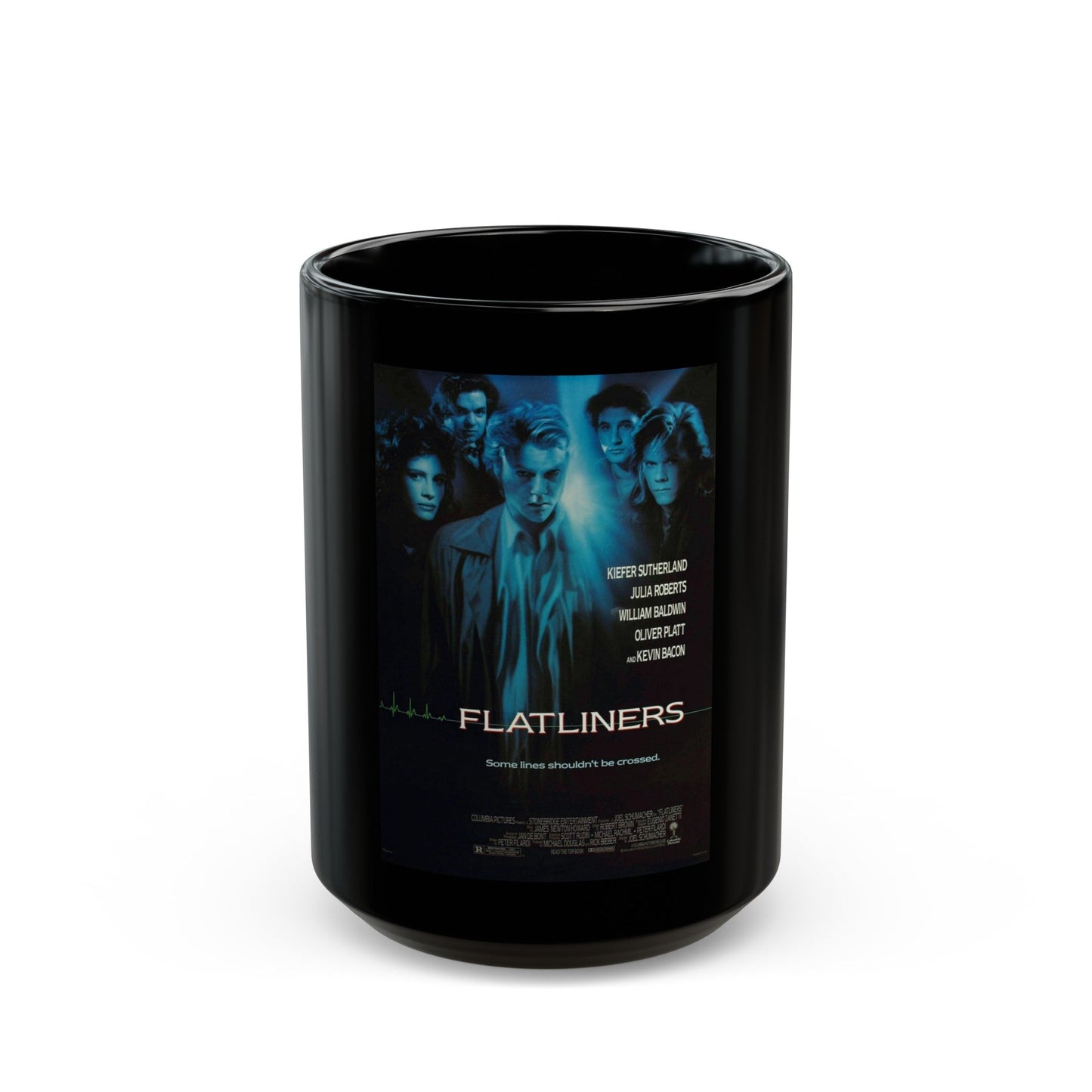 FLATLINERS 1990 Movie Poster - Black Coffee Mug-15oz-The Sticker Space