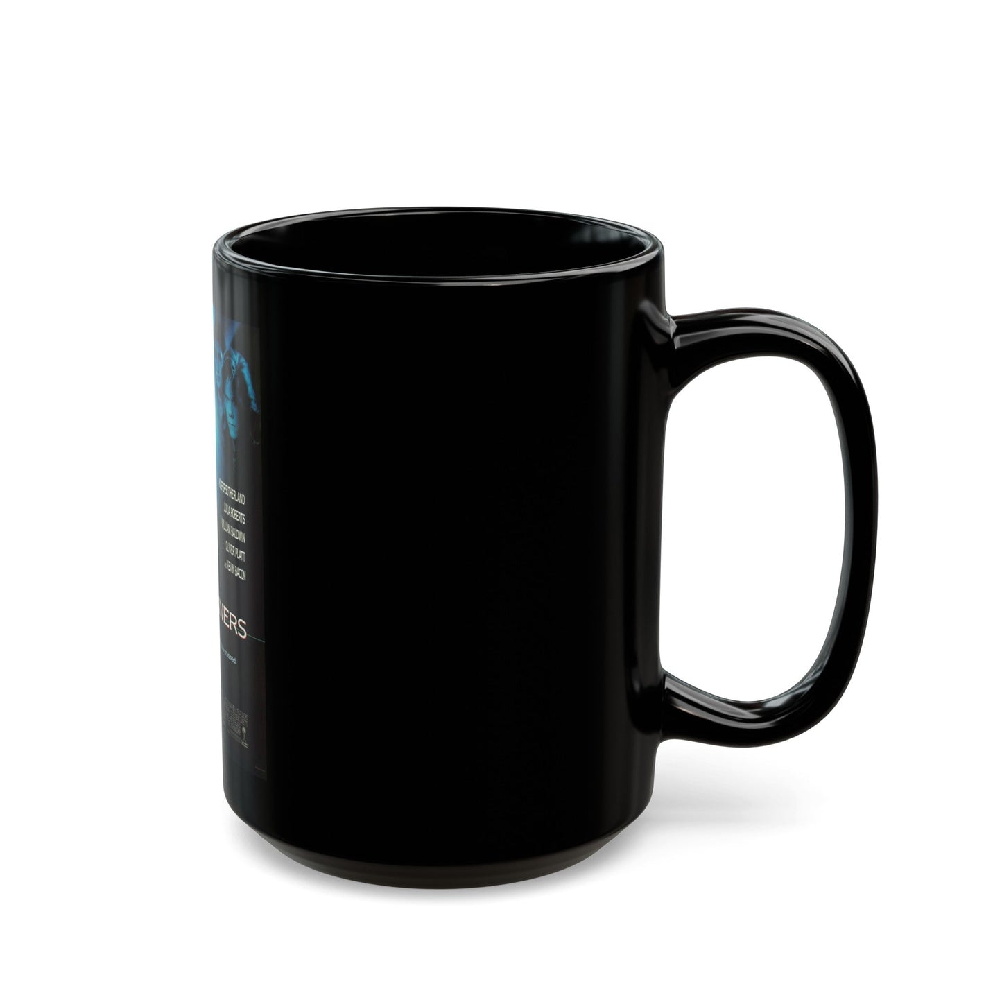 FLATLINERS 1990 Movie Poster - Black Coffee Mug-The Sticker Space