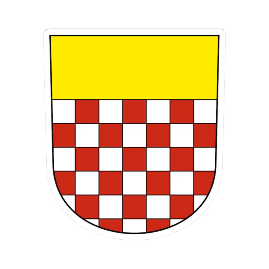 Flawil-blazon (Switzerland) (Coat of Arms) STICKER Vinyl Kiss-Cut Decal 2 Inch White - The Sticker Space